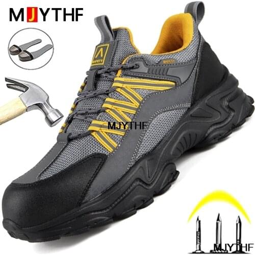 New Safety Shoes For Men Indestructible Shoes Anti-smash And Anti-puncture Work Shoes Sneakers Men Boots Breathable Safety Boots