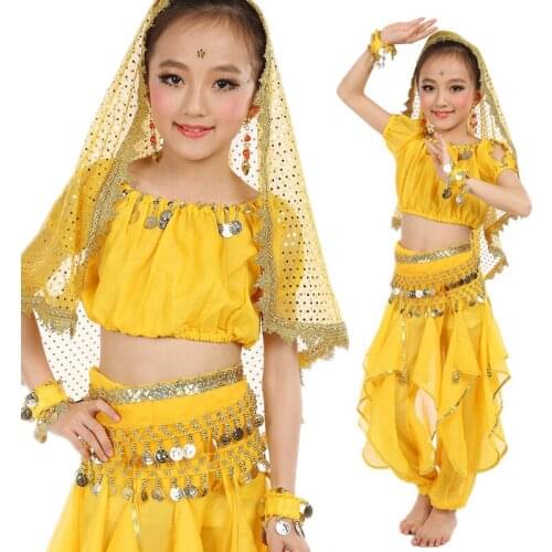 2020 New Girls Belly Dance Costume Child Dance Costumes Bellydancer Children Indian Clothing Dresses Kids Bellydance top+pants