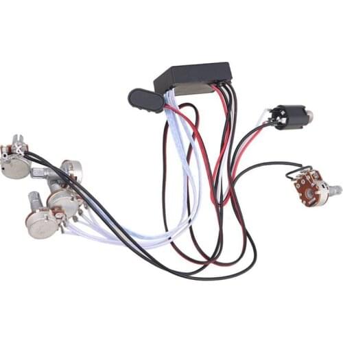 Preamp 3 Band Equalizer EQ Harness Guitar Bass Tone Control System for Active Pickup