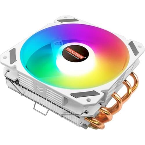 COOLMOON T500 CPU Radiator 12cm Silent Fan 5 Copper Tube PWM Temperature Control ARGB Desktop Computer CPU Radiator