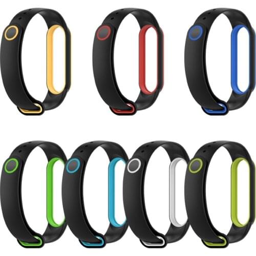 Mi Band 4 3 Strap Silicone Wrist Strap For Xiaomi Mi Band 3 4 5 Accessories Bracelet Miband 3 4 Replacement Dual Color Straps