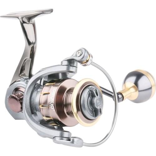 Spinning Metal Carp Fishing Reel 5.0:1 CNC Matel Spool 4+1BB Max Drag 8-10kg Long Cast Fishing Wheel Exchangeable Handle