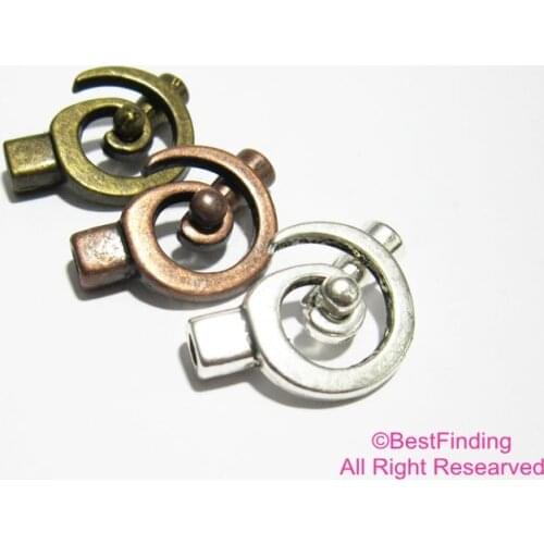 Spiral lock clasp 3mm leather clasp Leather wrap bracelet clasps RH33