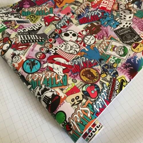 10/20/30/40/50X152CM/LOT CARTOON GRAFFITI CAR STICKER BOMB WRAP SHEET DECAL VINYL DIY full car decals Car Styling