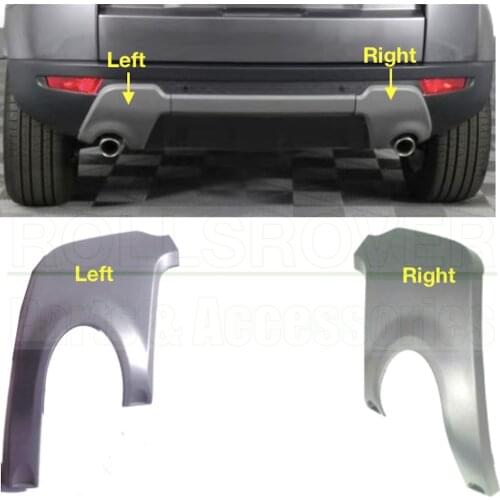 ROLLSROVER Rear Bumper Insert Exhaust Tube Cover For Range Rover Evoque Base Model