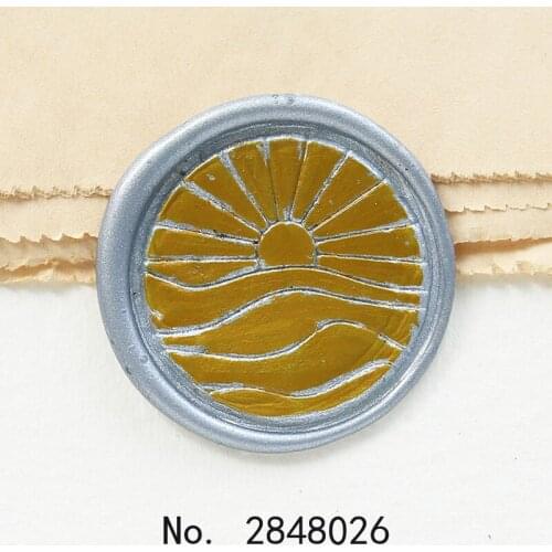 Sun and the waves Wax seal stamp,Party Wax Seal Stamp Kit invitation seal,gift envelope packing seal,Summer wax stamp