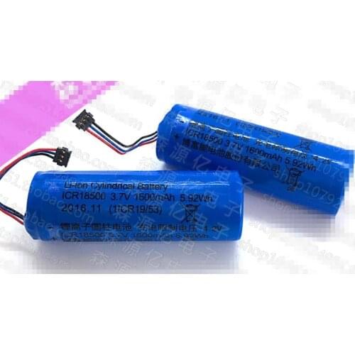 10PCS With plug ICR18500 1400MAH 3.7V lithium battery 18650 18490