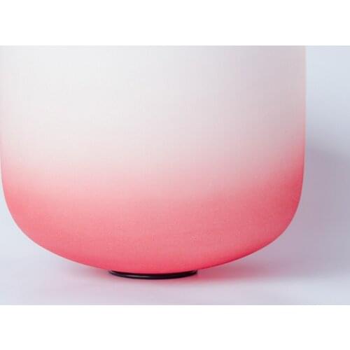 12 Inch C Root Half Color Red Chakra Quartz Crystal Singing Bowl + Mallet