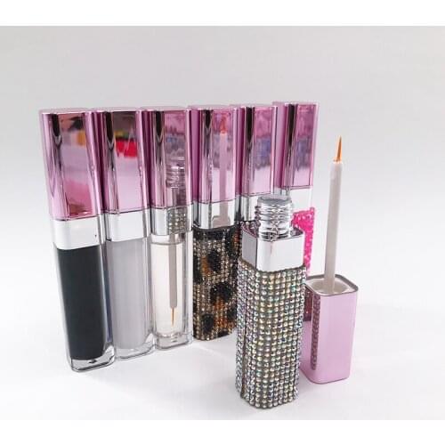 5ml 8ml Strong Eyelash Adhesive Glue Black White Quick-Drying Long Lasting Lash Glue with Rhinestone Tube