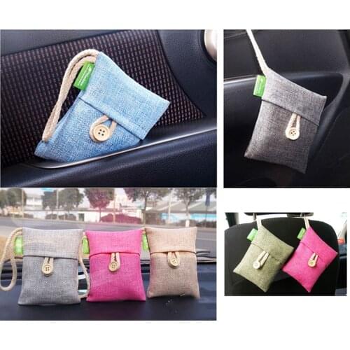 5x100g 100% Natural Auto Air Purifying Bamboo Odor Eliminator Bag Orange