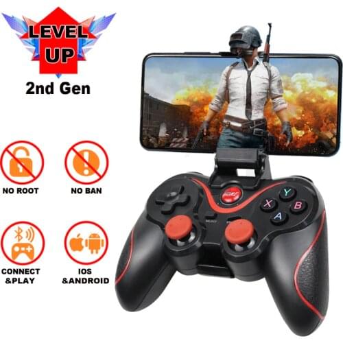 Terios T3 Wireless Game Controller Gamepad 3.0 Joystick For Mobile Phone Tablet TV Box Holder Support Bluetooth