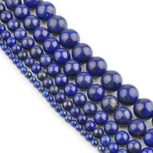 Natural Stone Lapis Lazuli Spacer Loose Beads Jewelry Making DIY Round New For Necklace Bracelet 4 6 8 10 12mm Wholesale