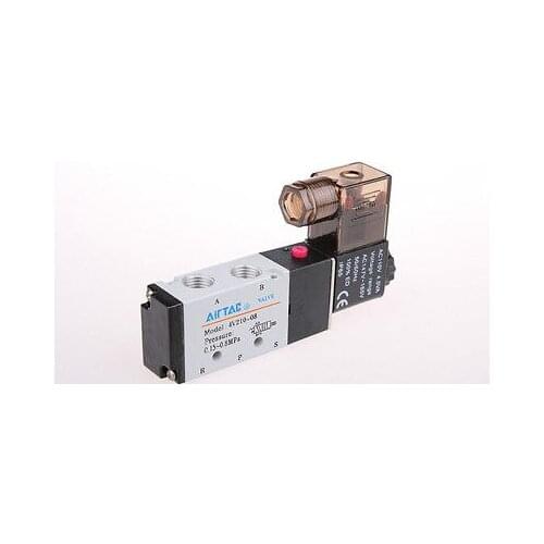 4V210-08 DC 12V Solenoid Air Valve 5port 2position QC