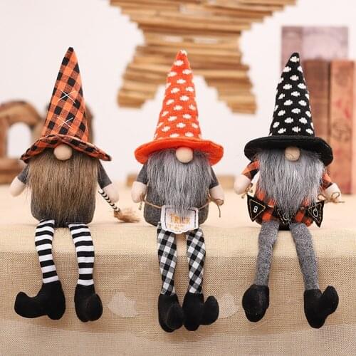 Halloween Gnomes Plush Doll Long Leg Dolls Handmade Background Ornaments For Halloween Holiday Party Decorations Party Supplies