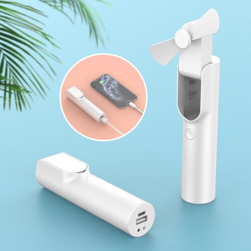 IHoven Portable Mini Fan USB Rechargeable with Power Bank 4800mAh Handheld Folding Fan Cooling Cooler Fans for Home Outdoor