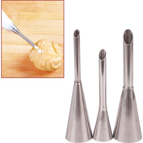 Puff Cream Injection Squeezed into the Decorating Nozzle 304 Stainless Steel Baking DIY Tool Thickness Optional