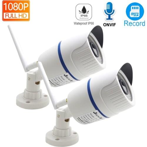 IP Camera Wireless White 1080P Audio HD Cctv Security Surveillance Wifi Outdoor Waterproof NightVision Infrared Home Cam 2pcs