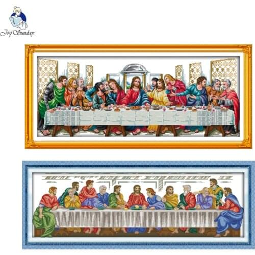 Joy Sunday The Last Supper Counted Cross Stitch kits DIY 14CT and11CT For Embroidery Home Decor Needlework Cross-stitching