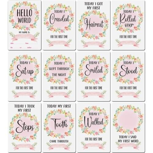 First Year Baby Moment Cards for Milestone Moments Capture and Personalise Cherished Moments Baby Shower Gifts