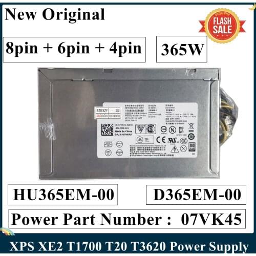 LSC Original For DELL XPS T1700 T20 T3620 365W Power Supply HU365EM-00 D365EM-00 07VK45 7VK45 0T1M43 T1M43 8pin+6pin+4pin