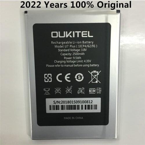 Oukitel U7 PLUS Battery Original 2500mAh Backup Battery Replacement For Oukitel U7 PLUS Mobile Phone