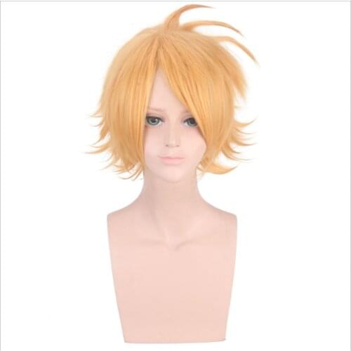 My Hero Academia Kaminari Denki Wig Cosplay Costume Short Synthetic Hair Party Role Play Wigs