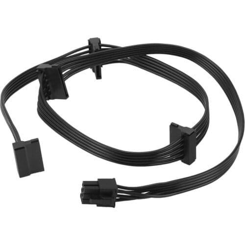 PCIe 6Pin Male to 4 SATA Power Supply Cable for Seasonic Focus+/ MK3/ FX/ P Series 850PX 750PX 650PX 550PX PSU