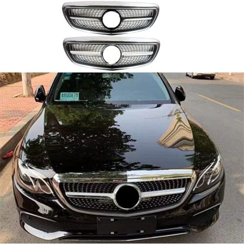 Front Bumper Racing Grill Billet Grille Cover For Mercedes-Benz W213 E-Class Elegant Version 2016-2020