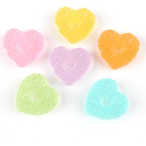 Color love resin DIY fruit accessories childrens head rope word clip material mobile phone shell jewelry