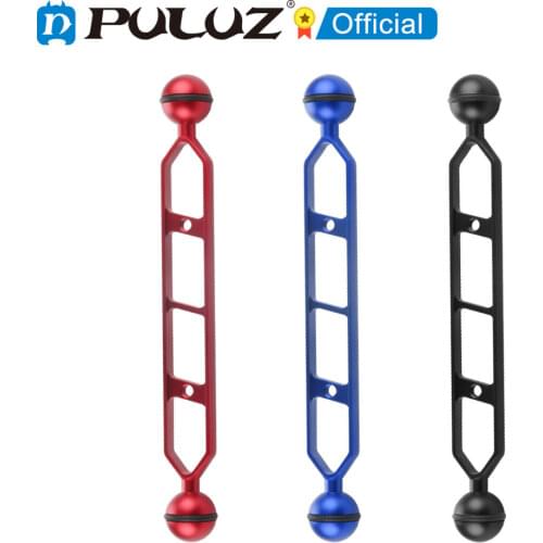 PULUZ 9.0 inch 22.9cm Aluminum Alloy Dual Balls Arm for Underwater Torch / Video Light