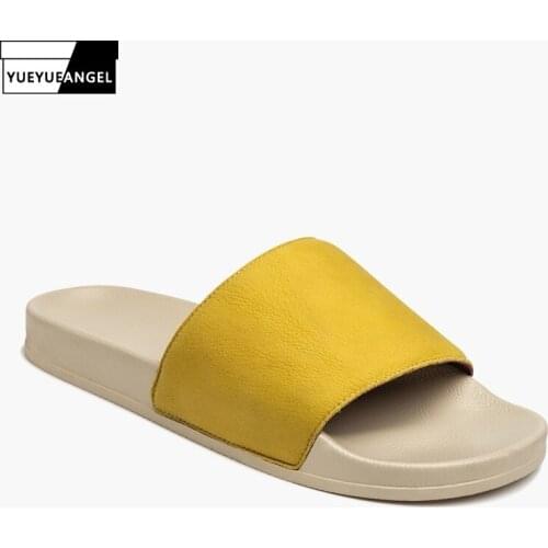 Summer Men Genuine Leather Outdoor Casual Slippers Beach Height Increasing Platform Top Layer Cowhide Comfortable Breathable