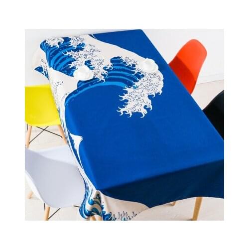 Japanese style mount Fuji Fujisan table cloth linen tablecloths cover towel thick rectangular antependium dining hall decoration