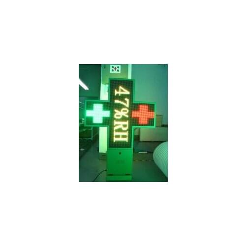 Led pharmacy cross p10 1000x1000mm double side for hospital clinic drug store control RS232,RJ45,RF Wireless(Default) ,WIfi