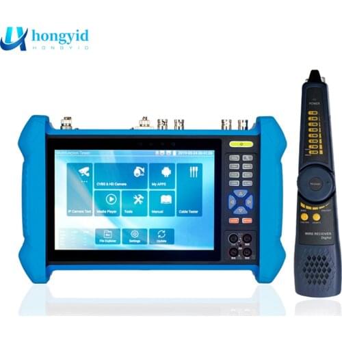 4K 8MP Camera Tester TVI CVI AHD SDI CVBS IP All in One CCTV Tester with TDR Cable Tracer Multi-Meter CCTV Testers