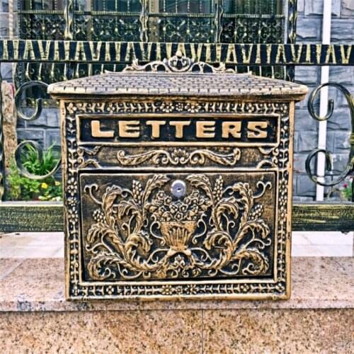 Outdoor Mailbox European Type Outdoor Waterproof Antirust Aluminum Villa Letter Box Retro Mailbox Specialty