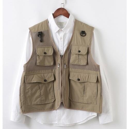Multi Pockets Vests For Men Women Summer Photographer Reporters Volunteers Waistcoat Tools Pockets Working Uniforms VT-225