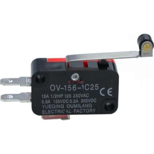 10PCS V-156-1C25 15A Micro Limit Switch Push Button SPDT Momentary Snap Action Inching switch, travel switch