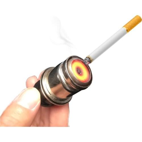 12V Auto Car Power Plug Socket Output Black Auto Cigarette Lighter Car Motorcycle Motorbike Cigarette lighter head accessories