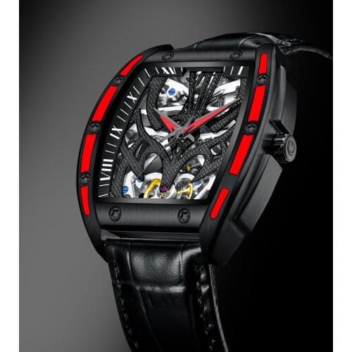 2021 New GUANQIN Men Mechanical Wristwatches Luxury Automatic Watch Japanese Movement Skelton Sport Sapphire Waterproof Watches