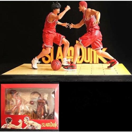 32cm Japanese Anime Slamdunk Hanamichi Sakuragi VS Rukawa Kaede PVC Statue collection toy gift