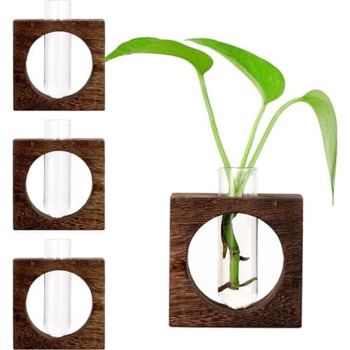 3x Test Tube Glass Vase Hydroponic Plants Planter Flower Pots Garden Decor