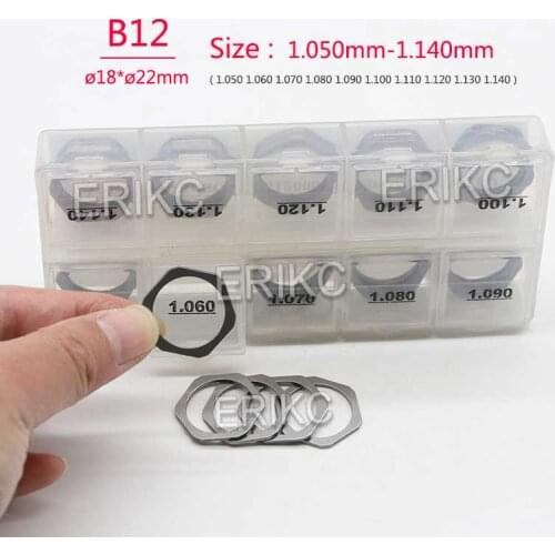 50pcs Common Rail Injector Adjustment Washers Shims B12 Gasket Repair Kits 1.05-1.14mm for Diesel 0445120 Injection