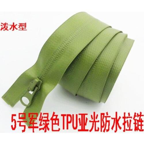 Free shipping NEW 2015 5# green waterproof TPU nylon zipper 80cm 2pcs/lot great for repair sewing diy down coat outdoor cothes