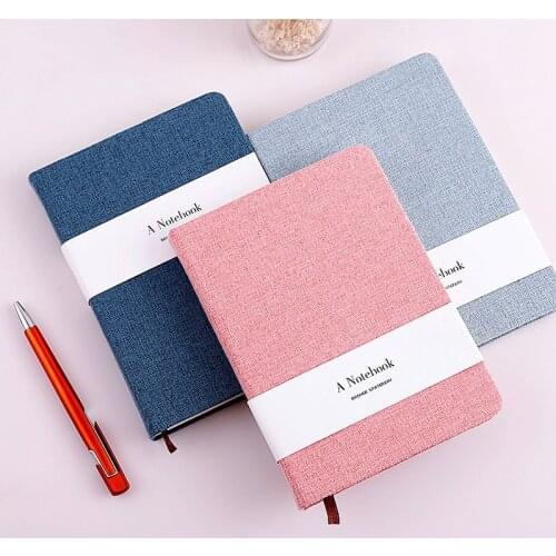 Flower and Tree Fabric Notebook Christmas Gift Blank Horizontal Line Notepad Handbook Simple, convenient and practical A5 diary