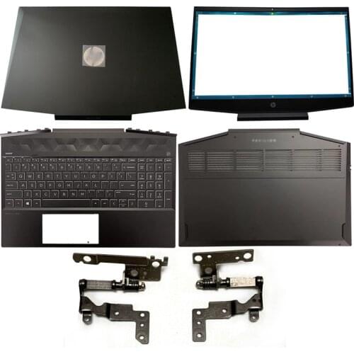 For HP Pavilion 15-DK Series L56915-001 Silver L57593-001 Laptop LCD Back Cover/Front Bezel/Hinges/Palmrest/Bottom Case