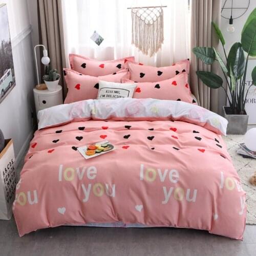Aloe Vera Cotton Four-Piece Suit, Three-Piece Suit, Bedding Sanding Quilt Cover,Sheet,Pillowcase Studentskin Cotton Sheet