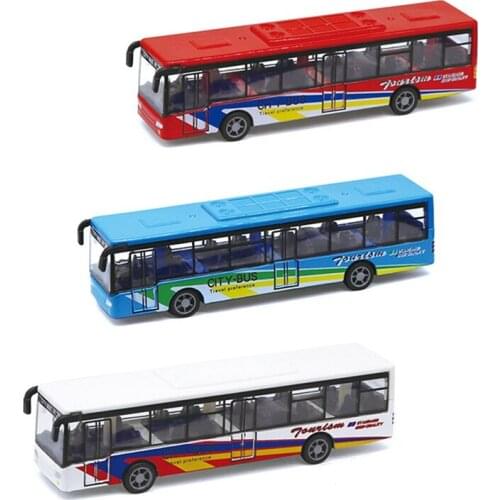 High Simulation Alloy Car Model 1:50 Diecast Metal Pull-back Bus City Tour Bus Alloy Car Model Toys Gifts For Children