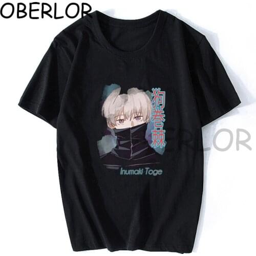Fashion Japanese Anime T Shirt Men Inumaki Toge Jujutsu Kaisen Characters T-shirt Casual Cool Streetwear Hip Hop Top Tees Homme