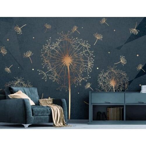 Bacal Custom wallpaper mural photo modern minimalistic abstract dandelion lines light luxury background wall paint 3d wallpaper