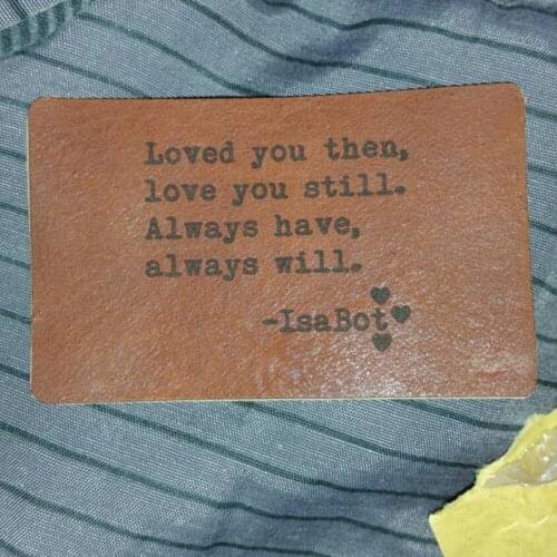 Personalize Wallet Insert Card, Leather labels for knitted and crocheted items, Logo Labels, Clothing Labels